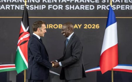 Macron arrives in Kenya ahead of Africa summit
