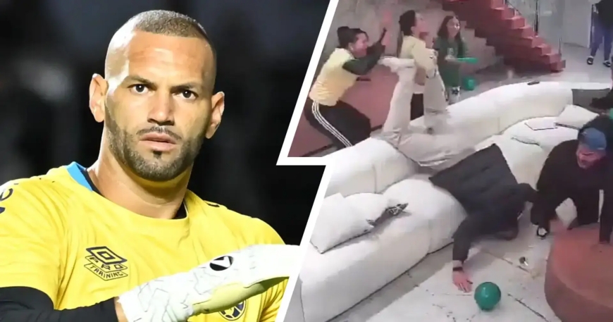 Gremio goalkeeper Weverton faints from excitement of being picked in Brazil's 2026 World Cup squad - his family members ignore him in wild celebration scenes