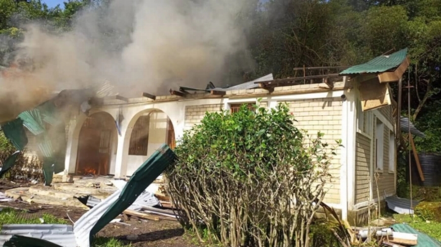 PHOTOS: Kinshasa's drones destroy park rangers camp in North Kivu