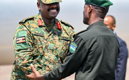 Uganda Army Chief Gen Muhoozi Kainerugaba  in Rwanda