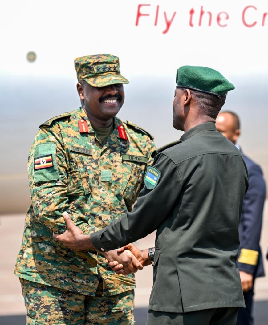 Uganda Army Chief Gen Muhoozi Kainerugaba  in Rwanda
