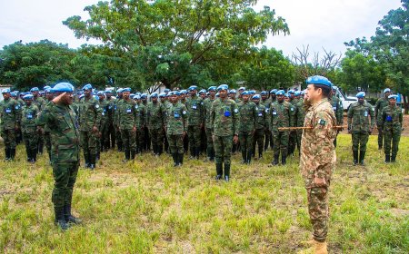 UNMISS welcomes new Rwandan peacekeeping contingent in Malakal