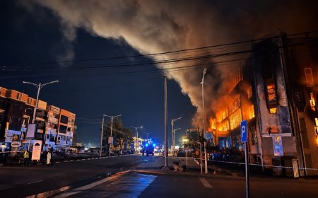 Fire breaks out at Musanze’s Goico Market, Traders face heavy losses